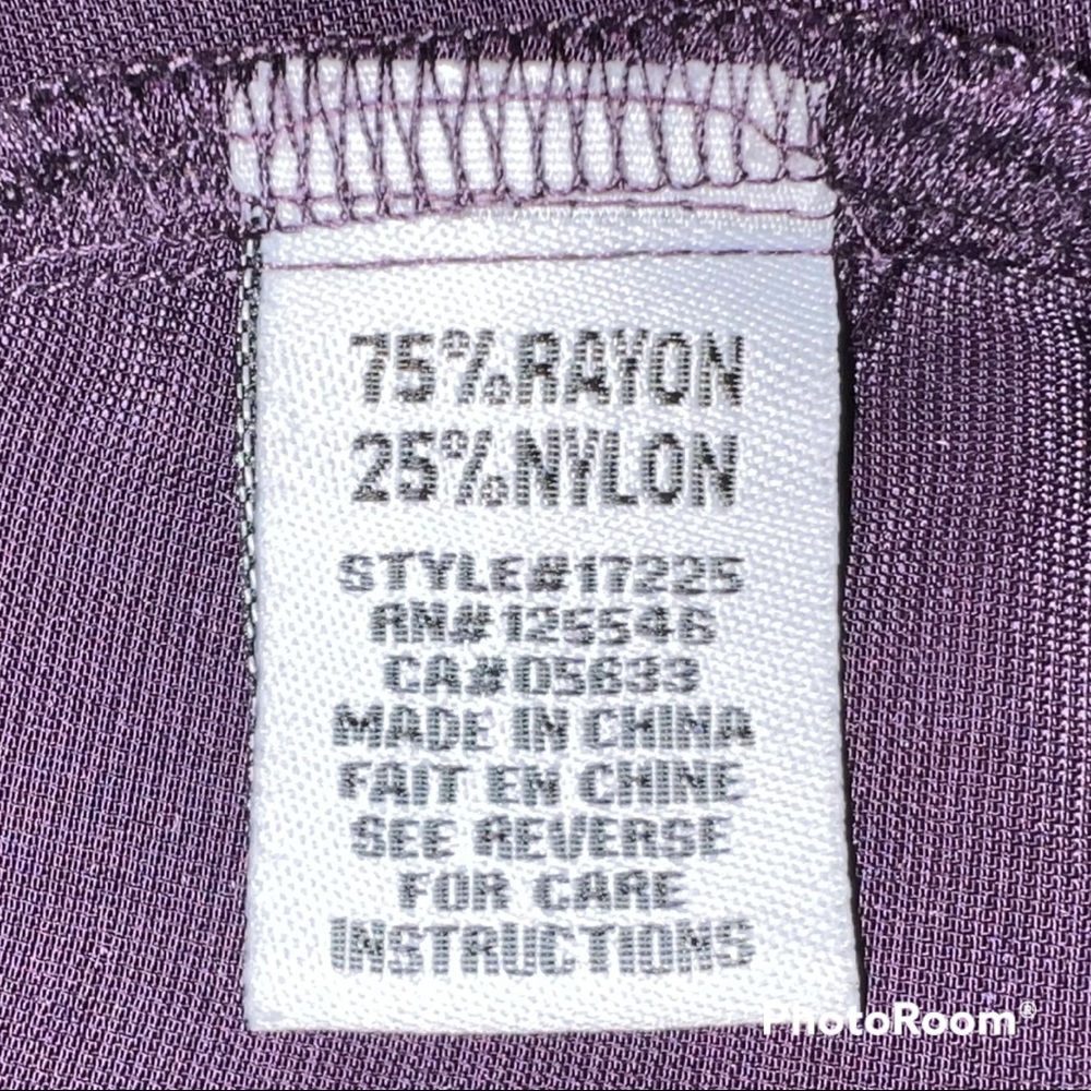 🇺🇸SOLD🇺🇸 Habitat Mandarin Velvet Shirt Top XL Purple - Picture 6 of 9
